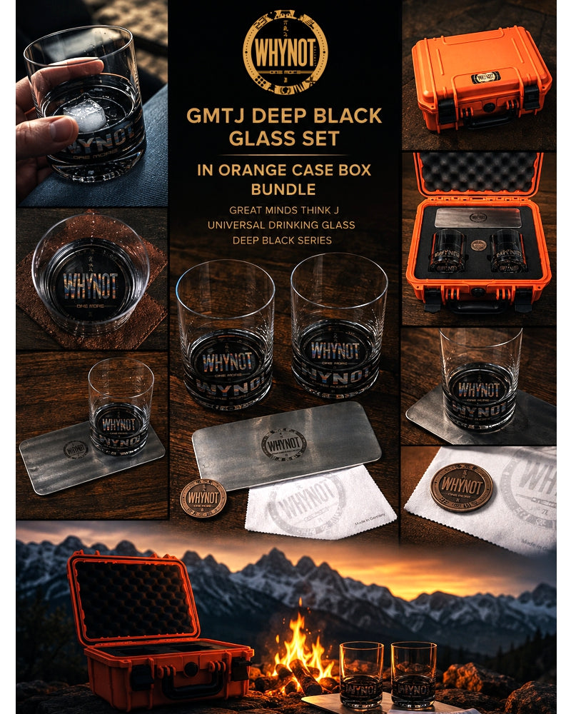 GMTJ Deep Black Gläser Set in Kofferbox Orange Bundle