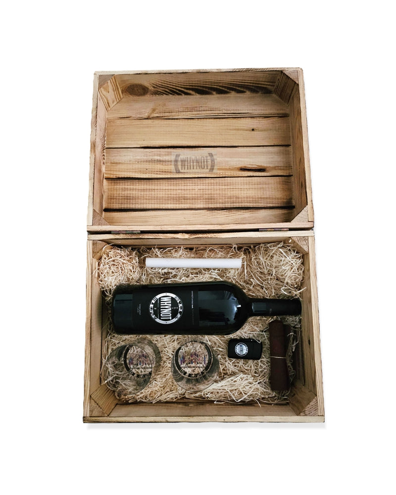 Bundle MAGNUMMAN GMTJ Gläser Hagnauer Magnum Flasche Holzkiste