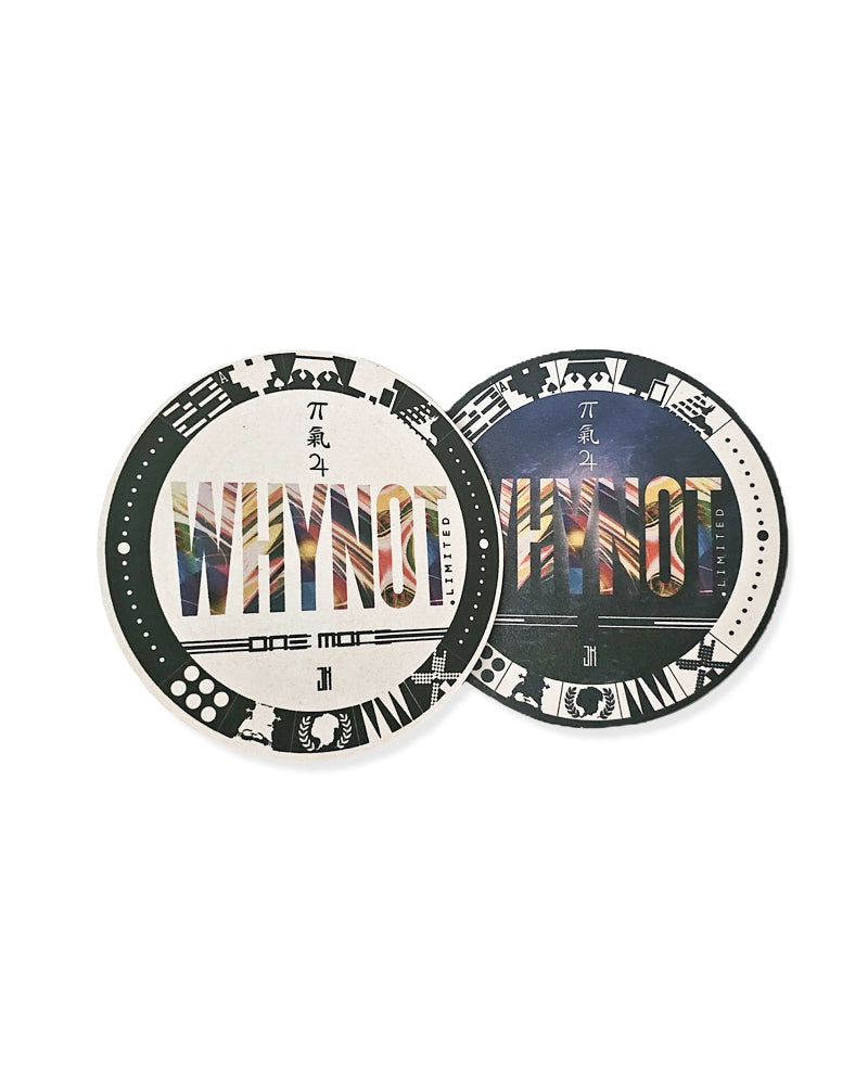WHYNOT Bierdeckel Duo Deep Black Bright Light