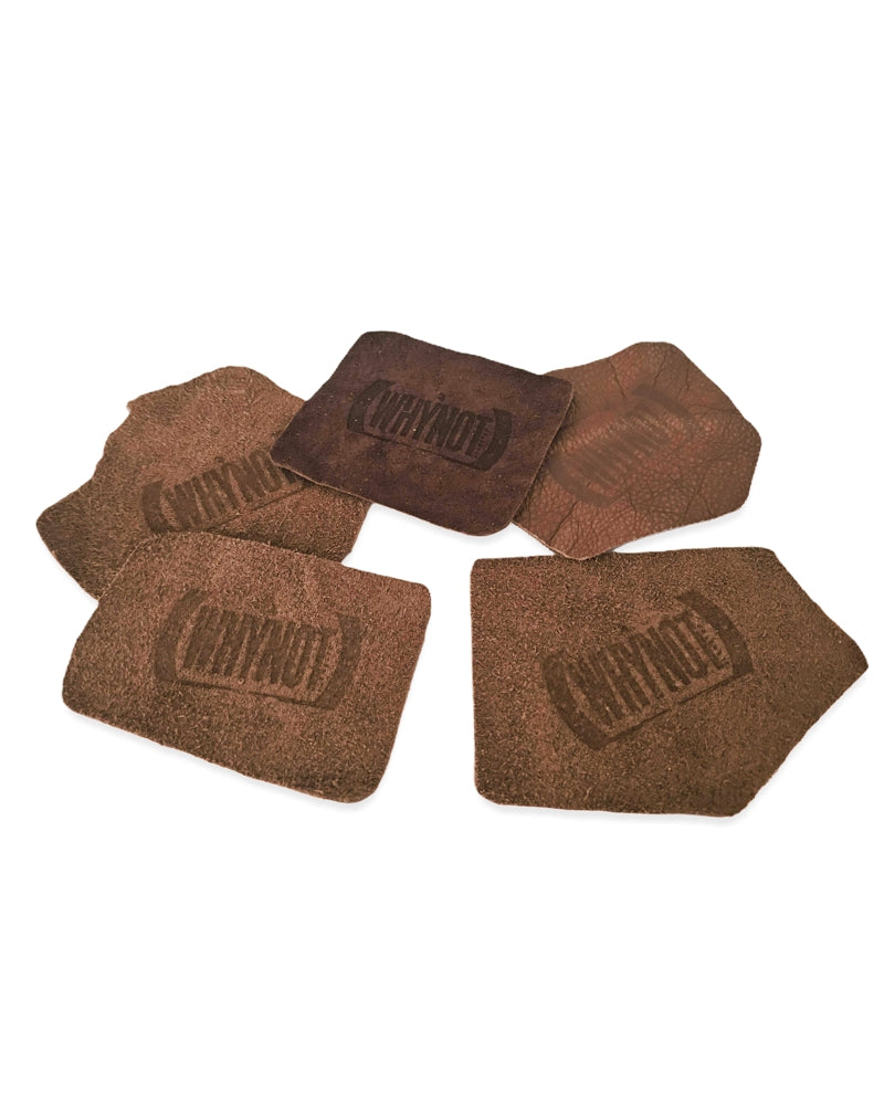 WHYNOT Untersetzer Leder Fetzen Dark Brown